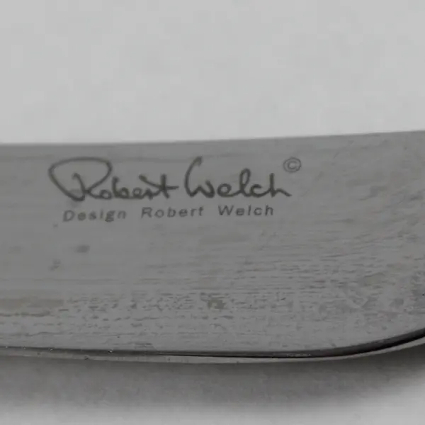 Lot of 6 Robert Welch Stanton Mirror Pattern Stainless 9.5" Dinner Knives Good