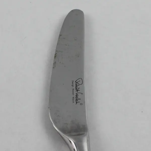 Lot of 4 Robert Welch Stanton Mirror Pattern Stainless 9.5" Dinner Knives Good