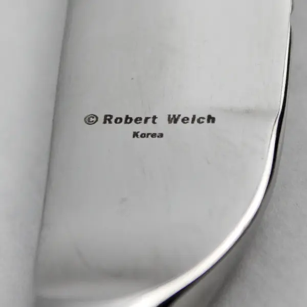 Lot of 2 Robert Welch Stanton Mirror Pattern Stainless 9.25" Steak Knives Good