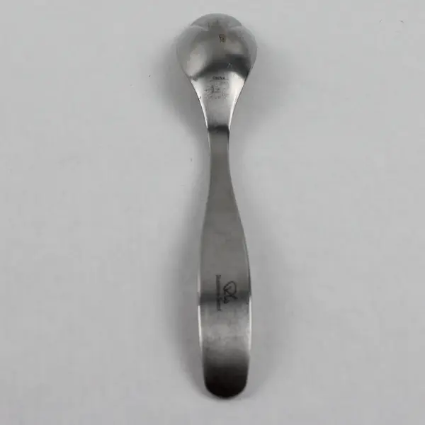 Robert Welch Linton Satin Pattern Stainless 6.25" Sugar Shell Spoon Rare Item