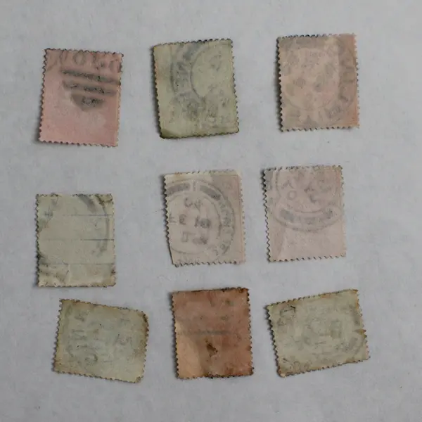 Lot Of 9 Great Britain King Edward VII Half Penny One Penny Stamps Used