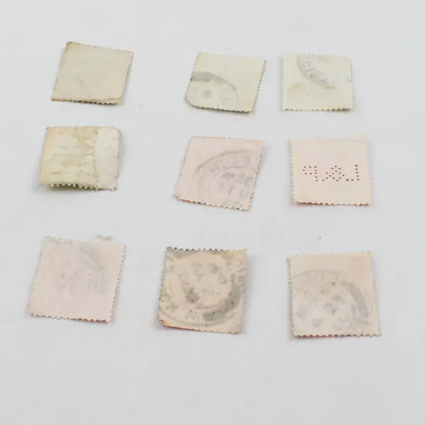 Lot Of 9 Great Britain King Edward VII 1/2d 1d Stamps Used Canceled Early 1900s