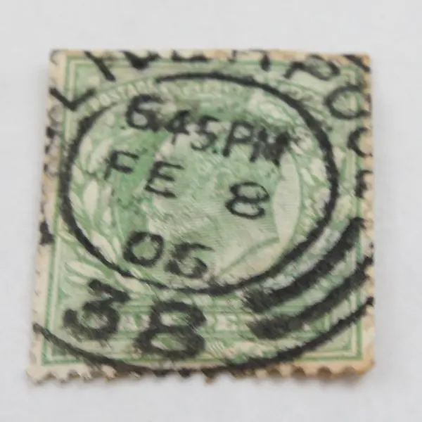 Lot Of 9 Great Britain King Edward VII 1/2d 1d Stamps Used Canceled Early 1900s