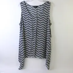 NWT GNW Geometric Print Lightweight Sleeveless Blouse Top XL 