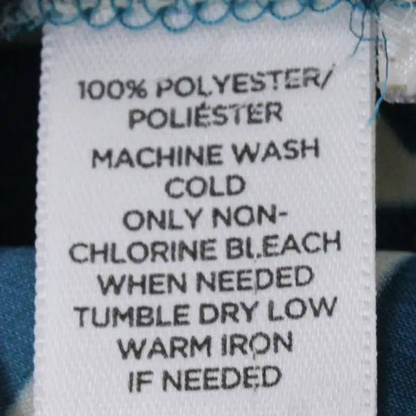 Ann Taylor Loft Blue Geometric Sheer Tank Top Women's Size Large