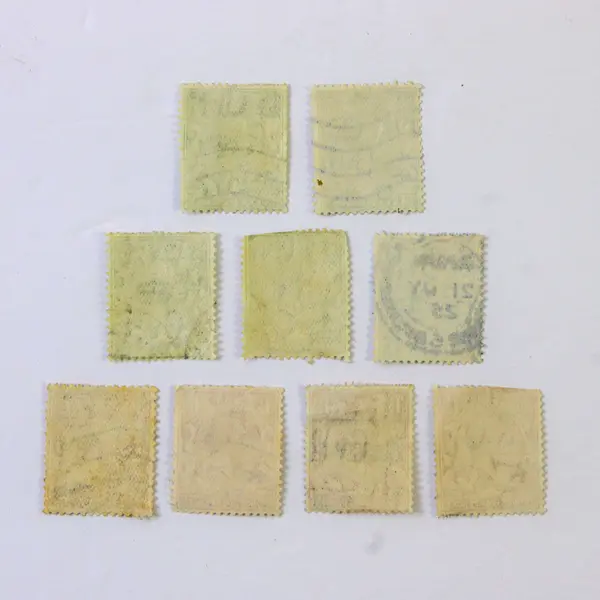 Lot Of 9 Great Britain King George V Halfpenny Three Halfpence Stamps Used