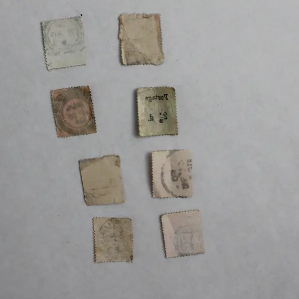 Lot Of 8 Great Britain King Edward VII One Penny 2.5p Stamps Used