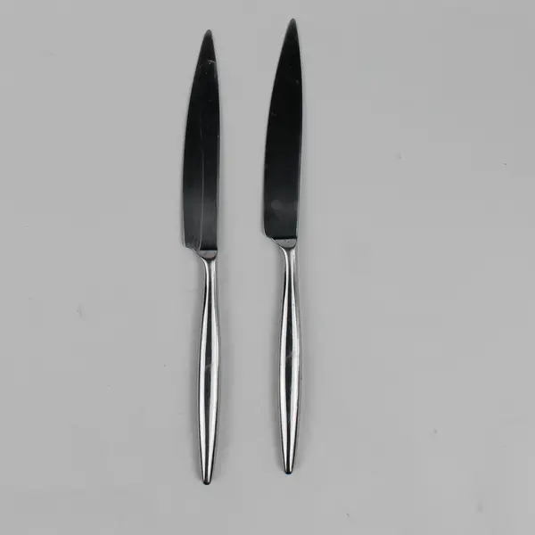 Lot of 2 Gourmet Settings Ellipse 'New French' Solid Knife Stainless Steel