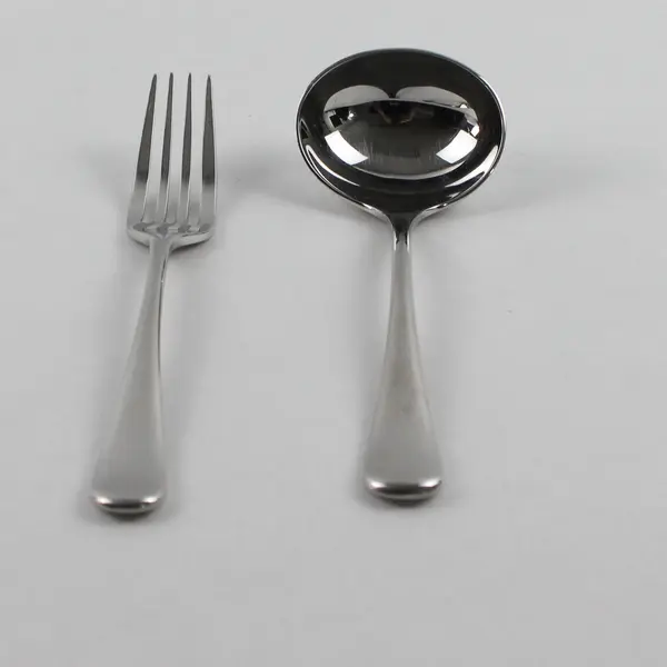 Lot of 2 Robert Welch Iona Tour Pattern 18/10 SS Salad Fork Gravy Ladle Rare HTF