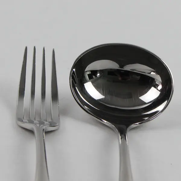 Lot of 2 Robert Welch Iona Tour Pattern 18/10 SS Salad Fork Gravy Ladle Rare HTF