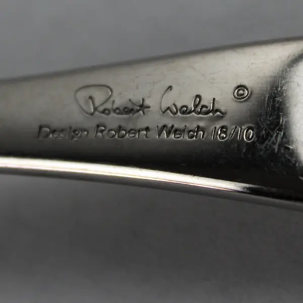 Lot of 2 Robert Welch Iona Tour Pattern 18/10 SS Salad Fork Gravy Ladle Rare HTF