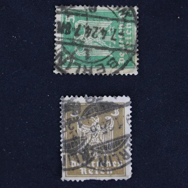 Lot Of 10 Germany Imperial Eagle 3/5/10 Pfennig Stamps Used 1920s