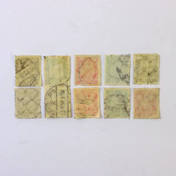 Lot Of 10 Germany Imperial Eagle 5/10/40 Pfennig Stamps Used 1920s