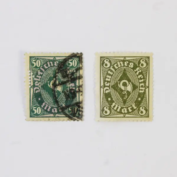 Lot Of 10 Germany Deutsches Reich Posthorn 4/8/20/30/40/50 Mark Stamps Used