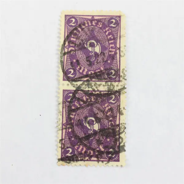 Lot Of 4 Germany Deutsches Reich Posthorn 2M 3M Stamp Pairs Used (8 Total)