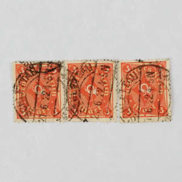 Lot Of 4 Germany Posthorn Stamp Pairs/Strips 3M/4M Used (10 Stamps Total)