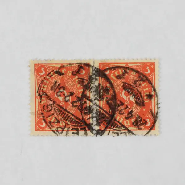 Lot Of 4 Germany Posthorn Stamp Pairs/Strips 3M/4M Used (10 Stamps Total)