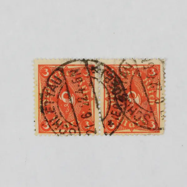 Lot Of 4 Germany Posthorn Stamp Pairs/Strips 3M/4M Used (10 Stamps Total)