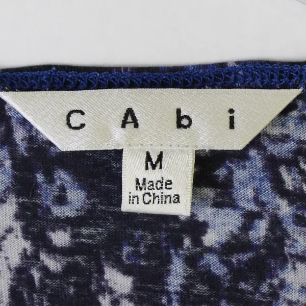 CAbi Women's M Blue Wrap Top Long Sleeve Blouse