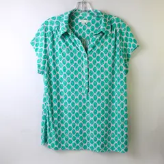 Charter Club Women's XL Short Sleeve Polo Blouse Top