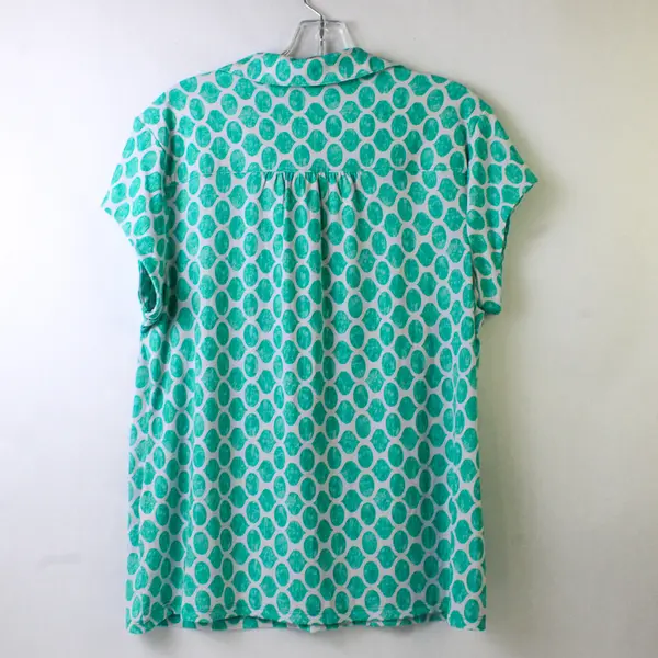 Charter Club Women's XL Short Sleeve Polo Blouse Top