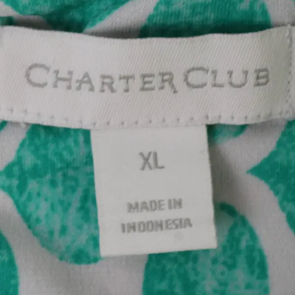 Charter Club Women's XL Short Sleeve Polo Blouse Top