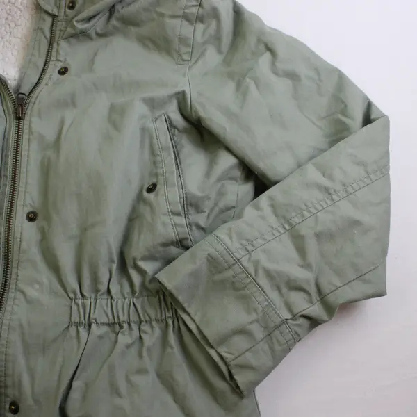 GAP Kids Youth L Green Hooded Cold Control Sherpa Lined Parka