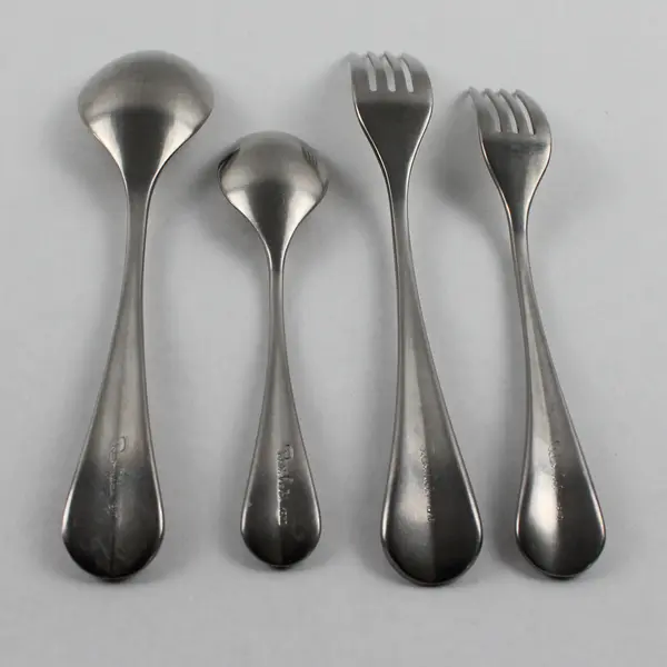 Lot of 4 Robert Welch Baguette Bright Pattern 18/10 Stainless Very Rare HTF