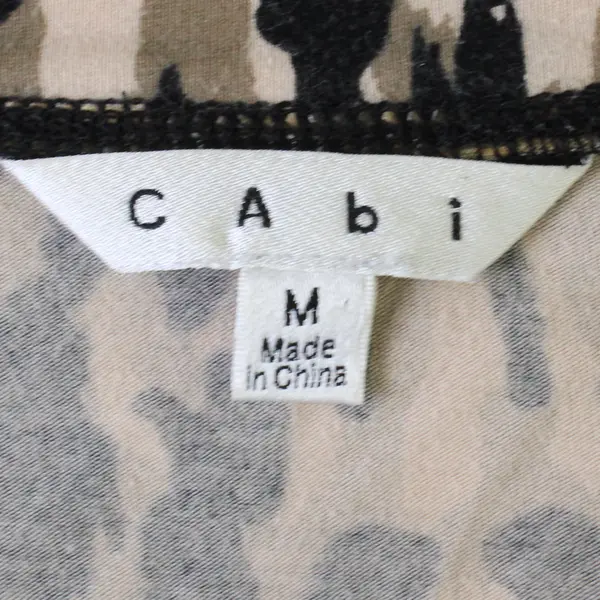 CAbi Women's M Brown Wrap Top Long Sleeve Blouse