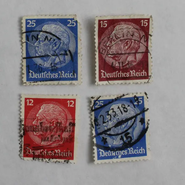 Lot Of 6 Germany Hindenburg Medallion 12/15/25 Pfennig Stamps Used 1930s