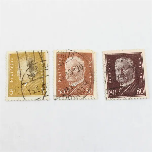 Lot Of 10 Germany Hindenburg 3/4/5/15/25/40/50/80 Pfennig Stamps Used 