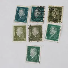 Lot Of 7 Germany Deutsches Reich Friedrich Ebert 8/20/30 Pfennig Stamps Used