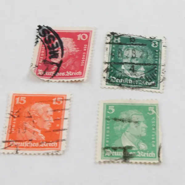 Lot Of 10 Germany Deutsches Reich Famous German 5/8/10/15/25 Pfennig Stamps Used