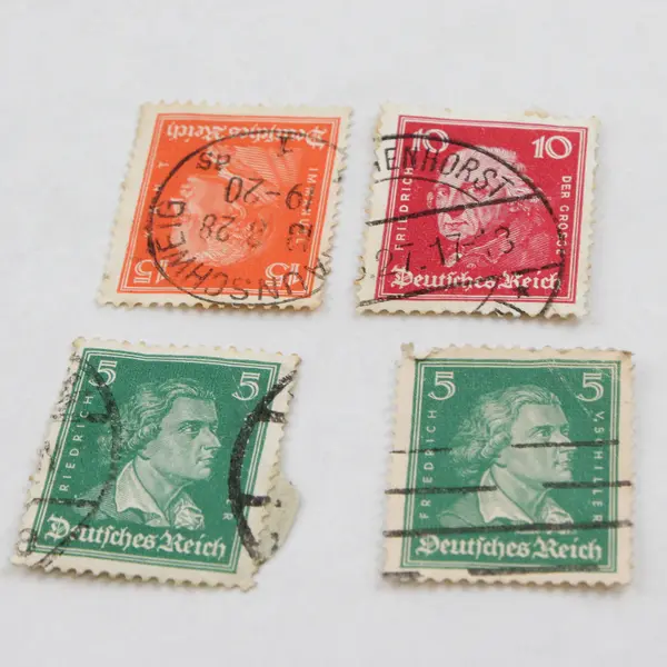 Lot Of 10 Germany Deutsches Reich Famous German 5/8/10/15/25 Pfennig Stamps Used