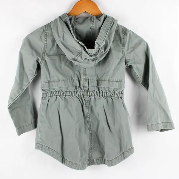 Old Navy Girls S (6-7) Army Green Cargo/Utility Full Zip and Button Jacket