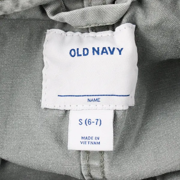 Old Navy Girls S (6-7) Army Green Cargo/Utility Full Zip and Button Jacket