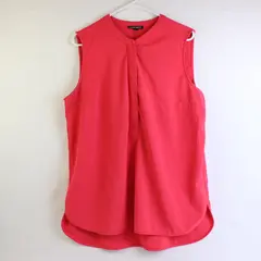 Hilary Radley Ladies Sleeveless Half Zip Blouse Hibiscus Pink XL