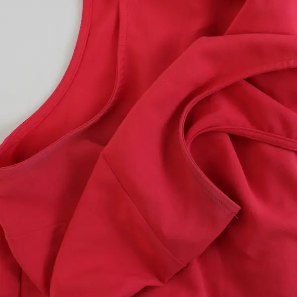 Hilary Radley Ladies Sleeveless Half Zip Blouse Hibiscus Pink XL