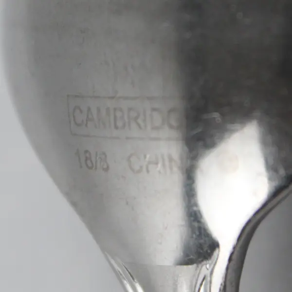 Lot of 2 Cambridge Silver Chatham Pattern 18/8 SS Teaspoons 6.75" Rare HTF