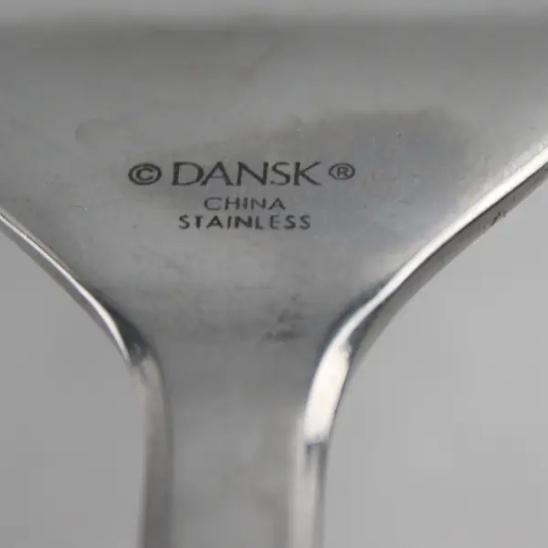 Lot of 5 Dansk Meridian Pattern 18/10 SS Large Cold Meat Serving Forks 9"