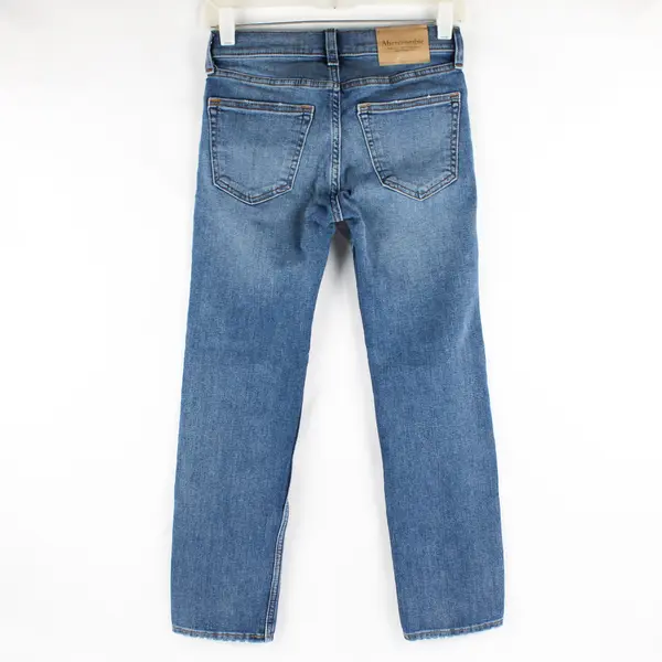 Abercrombie Kids Girls 9/10 Regular Medium Wash Blue Distressed Skinny Jeans