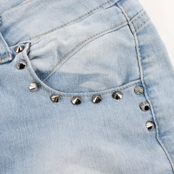 Dimple The Original Women's 38 (31) Light Wash Denim Studded Daisy Duke Shorts