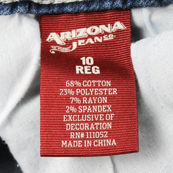 Arizona Kids Girl's 10 Regular Medium Wash Blue Skinny Embellished Denim Jeans 