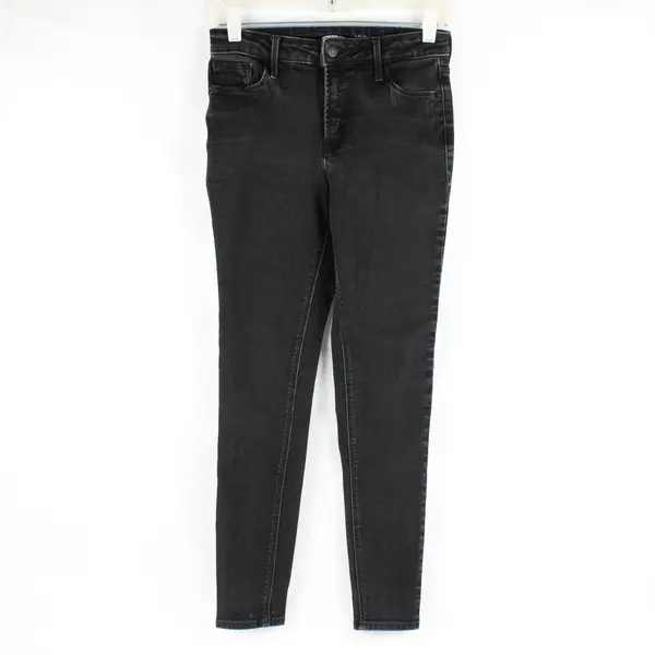 Old Navy Women's 4 Black Rockstar Super Skinny High Rise Denim Jeans