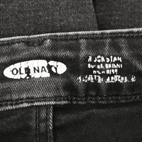 Old Navy Women's 4 Black Rockstar Super Skinny High Rise Denim Jeans
