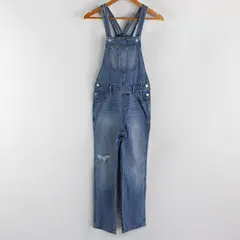 Old Navy Junior Girls L 10-12 Light Blue Denim with Adjustable Straps Overalls