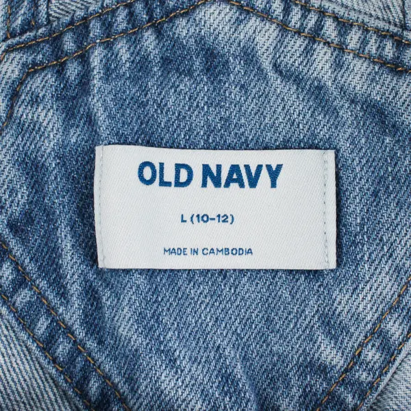 Old Navy Junior Girls L 10-12 Light Blue Denim with Adjustable Straps Overalls