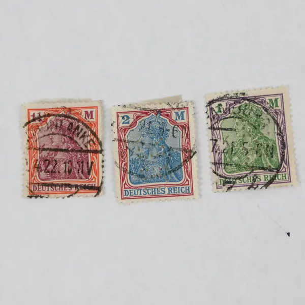 Lot Of 9 Germany Deutsches Reich Germania 1/1 1/4/2/4 Mark Stamps Used 1922