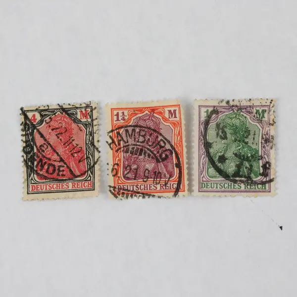 Lot Of 9 Germany Deutsches Reich Germania 1/1 1/4/2/4 Mark Stamps Used 1922