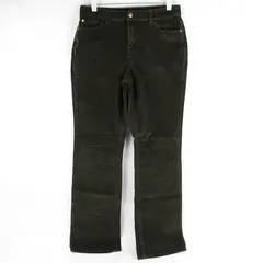 Indigo Fusion Women's 10 Green Corduroy Bootcut Pants